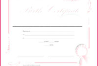 3 Free Baby Birth Certificate Templates 75110 Fabtemplatez Within Dog Birth Certificate Template Editable