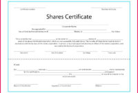 3 Free Company Share Certificate Template South Africa With Shareholding Certificate Template