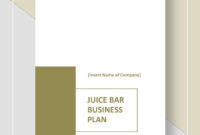 3 Juice Bar Business Plan Templates Pdf Word Free In Free Pub Business Plan Template