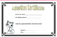 3 Puppy Adoption Certificate Templates 72656 Fabtemplatez Intended For Free Cat Birth Certificate Free Printable