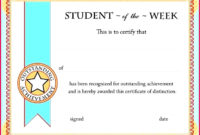 3 Star Student Certificate Templates 10434 Fabtemplatez For Student Of The Week Certificate