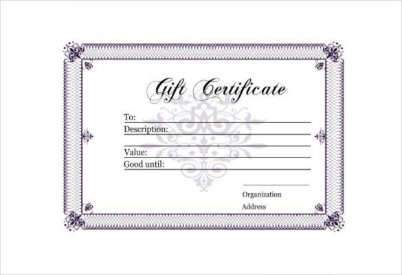 30 Blank Gift Certificate Templates Doc Pdf Free In Black And White Gift Certificate Template Free