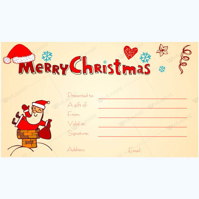 30 Christmas Gift Certificate Templates Best Designs Word Throughout Music Certificate Template For Word Free 12 Ideas