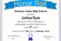 30 Free Honor Roll Certificate Pryncepality Pertaining Pertaining To Free Honor Roll Certificate Template