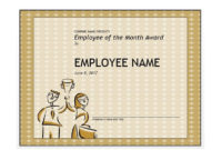 30 Printable Employee Of The Month Certificates Within Best Employee Of The Month Certificate Template