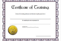 30 Training Certificate Templates Samples Examples Format With Regard To Free Training Completion Certificate Templates