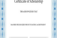 31 Award Certificates In Word Format In Best 10 Scholarship Award Certificate Editable Templates