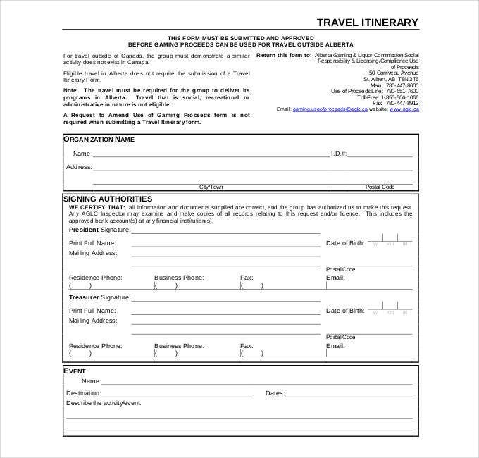 33 Travel Itinerary Templates Doc Pdf Apple Pages Pertaining To Awesome Travel Agenda Template