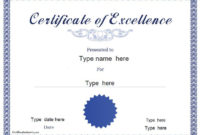 36 Free Printable Certificate Templates Free Download With Regard To Award Of Excellence Certificate Template