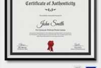 36 Sample Certificate Of Authenticity Templates Sample In Certificate Of Authenticity Free Template
