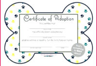 4 Adoption Certificate Template Dog 09696 Fabtemplatez Intended For Blank Adoption Certificate Template