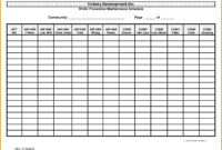 4 Building Preventive Maintenance Checklist Template Throughout Printable Building Maintenance Log Template