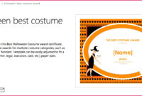 4 Halloween Costume Contest Certificates Templates 93426 Inside Halloween Costume Certificate Template