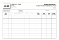 4 Inventory Form Templates Excel Xlts With Inventory Control Log Template