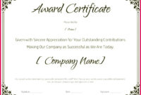 4 Outstanding Contribution Certificate Template 18375 Pertaining To 10 Science Fair Winner Certificate Template Ideas