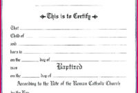 4 Roman Catholic Baptism Certificate Template 46125 Intended For Amazing Christian Certificate Template