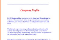 4 Sample Company Profile For A New Company Company Within Free Business Profile Template Word