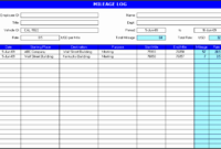 4 Vehicle Mileage Log Template In Pdf Sampletemplatess In Amazing Car Expense Log Book Template