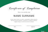 40 Fantastic Certificate Of Completion Templates Word Pertaining To Certification Of Completion Template
