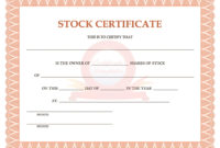 40 Free Stock Certificate Templates Word Pdf ᐅ Templatelab For Best Template Of Share Certificate