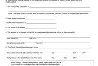 4007 Secretary Of State Forms And Templates Free To Intended For Quality Corporate Secretary Certificate Template