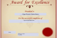 42 Printable Award Certificate Templates To Download Inside Quality Award Of Excellence Certificate Template