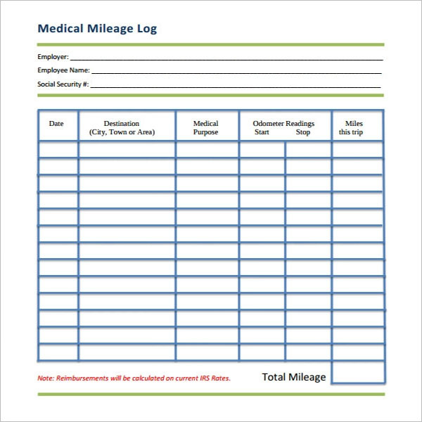 44 Mileage Log Templates Free Word Excel Pdf Format With Business Mileage Log Template