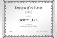 5 Employee Of The Month Certificate Templates Word Pdf Inside Employee Of The Month Certificate Template With Picture