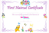 5 Free First Haircut Certificate Template 20885 Fabtemplatez For First Haircut Certificate
