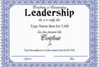 5 Leadership Certificate Templates Free Download In Leadership Award Certificate Template