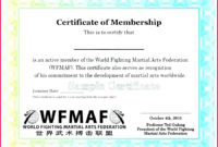 5 Taekwondo Rank Certificate Template 00209 Fabtemplatez Within New Member Certificate Template