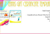 5 Walking Certificate Templates Customizable 85563 Within Quality Tennis Gift Certificate Template