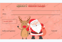 50 Christmas Gift Certificate Templates For 2019 Word Pdf Inside Best Christmas Gift Certificate Template Free
