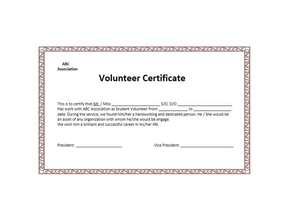 50 Free Volunteering Certificates Printable Templates In Awesome Volunteer Award Certificate Template