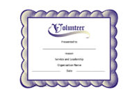 50 Free Volunteering Certificates Printable Templates In Volunteer Award Certificate Template