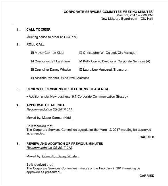 board of directors meeting agenda template