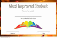 50 Most Improved Student Award Wording Ufreeonline Template With Regard To Quality Most Improved Student Certificate