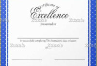 58 Free Certificate Of Excellence Template For Certificate Of Excellence Template Word