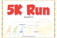 5K Run Award Certificate Template Download Printable Pdf Intended For Best Marathon Certificate Templates