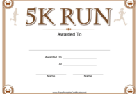 5K Run Certificate Template Download Printable Pdf Inside Awesome Running Certificates Templates Free