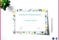 6 Badminton Participation Certificate Template 96648 Regarding Badminton Certificate Template