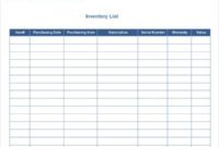 6 Business Inventory List Templates Free Word Pdf Pertaining To Small Business Inventory Spreadsheet Template