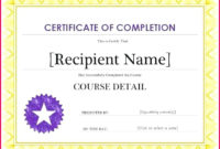 6 Certificates Of Completion Printable 53194 Fabtemplatez Intended For Amazing Free Vbs Certificate Templates