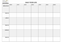 6 Food Log Sheet Templates Track Your Diet Pdf Word For Diabetes Food Log Template