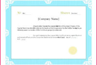 6 Share Certificate Template Doc 91391 Fabtemplatez Intended For Printable Blank Share Certificate Template Free