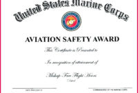 6 Usmc Certificate Of Commendation Template 01614 In Awesome Firefighter Training Certificate Template