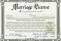 62 Pdf Marriage Licence Template Free Printable Download Throughout Fake Business License Template