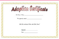 7 Adoption Certificate Template Editable 77561 Fabtemplatez With Regard To Best Kitten Birth Certificate Template