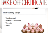 7 Bake Off Certificate Template Free Printablestwo In Free Bake Off Certificate Templates
