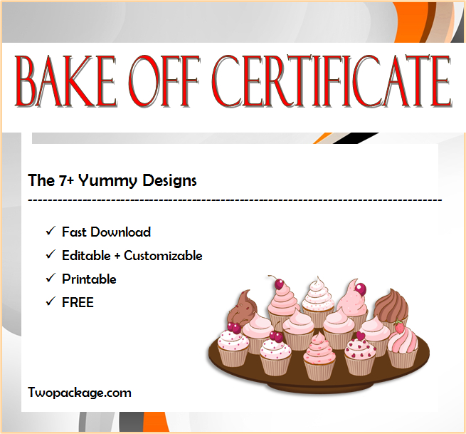 7 Bake Off Certificate Template Free Printablestwo In Free Bake Off Certificate Templates